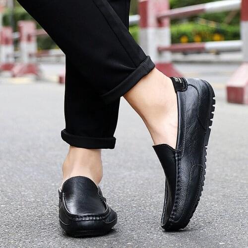 Mens Shoes Casual Loafers Casual Male Shoe Mens Shoes Hot Sale Causal For Men Flat Leather Fashion Zapatos Casuales Man Leisure