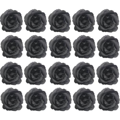 MagiDeal 20pcs/Set Simulation Silk Rose Flower Head Wedding Decor DIY Craft