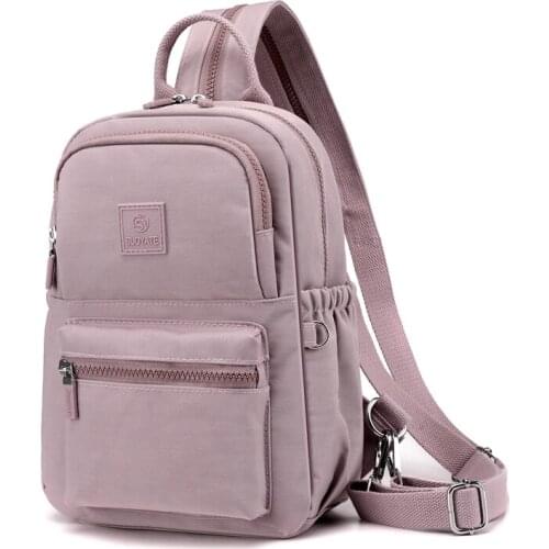 Small Backpack For Women 2021 Casual Solid Color Multifunctional Campus School Bag Solid Color Short-distance Travel Backpack