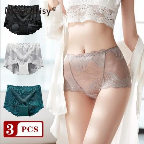 MeooLiisy High Waist Lace Panties Women Panties Underwear Sexy Lingerie Underpanties Female Transparent Briefs