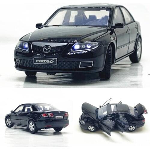 New 1:32 Mazda 6 Alloy Car Model Classic Car Steering Shock Absorber Sound Light Toy Car Gift For Kids Free Shipping