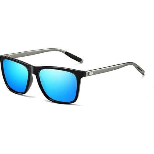 MAXJULI Polarized Square Sunglasses for Men Women Retro Aluminum+TR90 Sun Glasses UV Protection Oculos de sol 8078