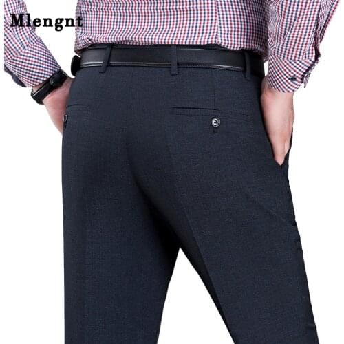 29-44 Men Business Suit Baggy Dress Pants Spring Autumn Male Casual Classic 8 Colors Regular Fit Office Formal Long Trousers