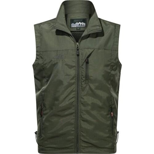 Mens Outdoor Fishing Hiking Photography Vest Travel Clothing Man Sleeveless Vest Men Summer Breathable Waistcoat Vest Jacket