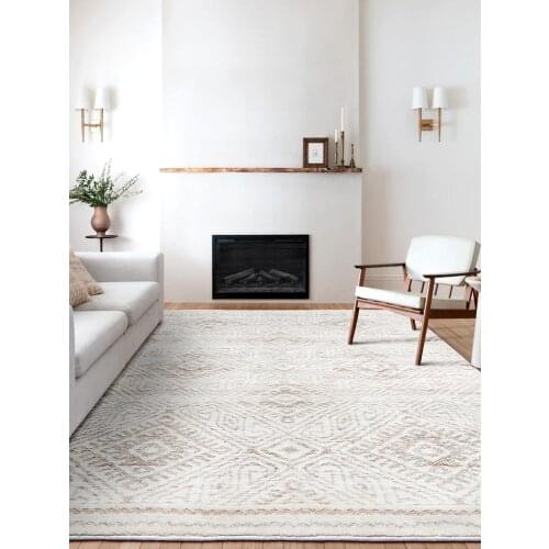 Nordic Soft Carpet Morocco Black and White Geometry Living Room Floor Mat Coffee Table Bedroom Bedside Blanket