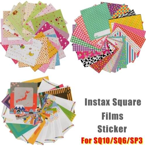 60x Films Cute Dot Message Memo Happyeveryday Carton Photo Stickers For Instax Square SQ20 SQ10 SQ6 SQ1 SP3 Films DIY Diary
