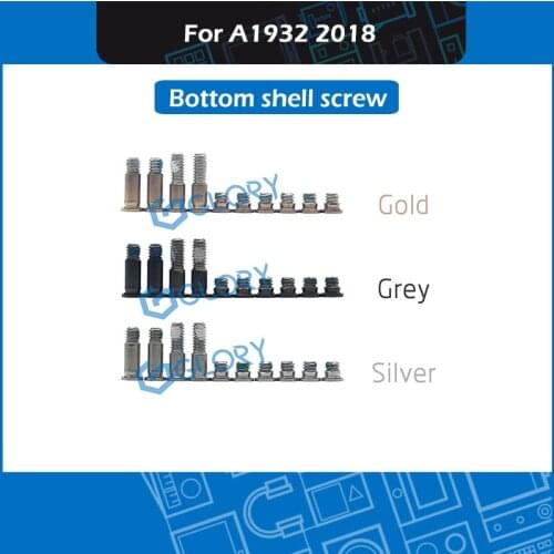 New Silver Golden Space grey A1932 Bottom shell Screw set for Macbook Air Retina 13" A1932 Lower Cover Bottom case Screws 2018