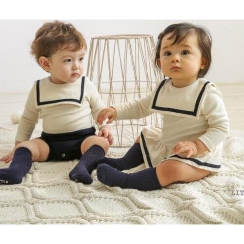 Newborn Infant Clothes 2021 New Korean Children Clothing Spanish Baby Boys Rompers Toddler Girl Dress Set Brother Sister Outfit