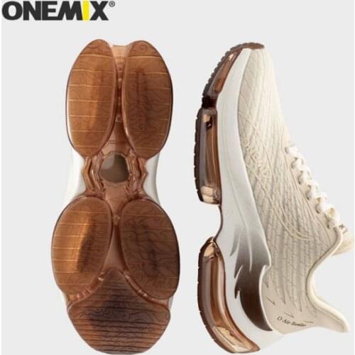 ONEMIX New ivory color match Running Air Cushion Athletic Couple Trainers Sport Runner Shoes Outdoor Women Walking Sneakers