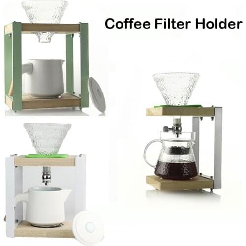 Coffee Wooden Filter Cup Holder V60 Cold Brew/Drip Filter Espresso Coffee Stable Ice Drip Holder Rack For Cafe Barista