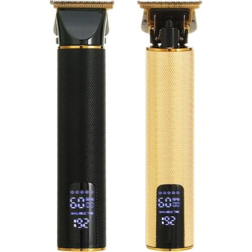 Professional LED salon series rechargable hair trimmer finishing hair clipper electric haircut beard trimer with 2000mAh battery