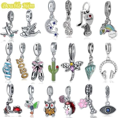 Charm Stone Beads Zircon Alloy Headset Car Conch Moon Snake Bead Fit Brand Bracelet Necklace DIY Making Women Pulseras Jewelry