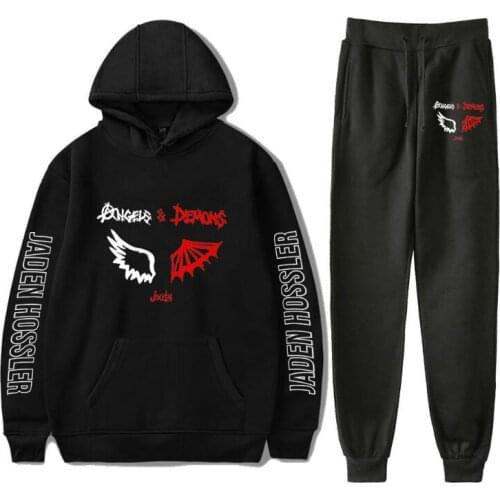 Jaden Hossler Tracksuit Two Piece Set Women/Men Long Sleeve Hoodies+Jogger Pant Fashion Jxdn Hoodie Streetwear&Pants Clothes