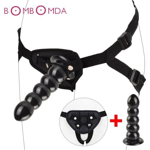 Strap On Dildo Wearable Adult Sex Toy For Women Lesbian Dildo Anal Beads Plug Men Prostate Massager Anus Diator Erotic Sex Toys