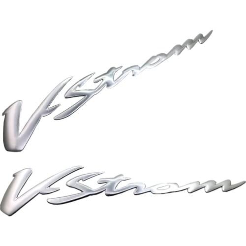 1 Pair Motorcycle Reflective Sticker Decals Chrome Motorbike Emblem Badge For Suzuki V-Strom All Series DL 250 650/XT DL 1000/XT