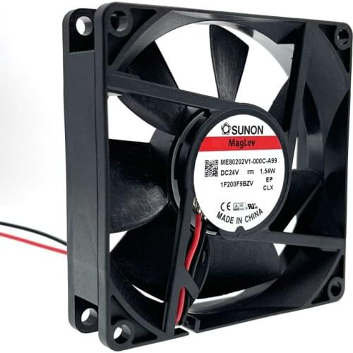 PC Cooling Fan ME80202V1-000C-A99 ME80202V1-000U-A99 New Original for Sunon,8020 80mm 8cm 80X80X20mm DC 24V Fan 3400RPM