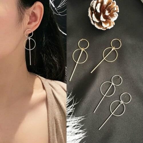 New fashion jewelry punk tassel pendant earrings size round statement earrings ladies long elegant earrings