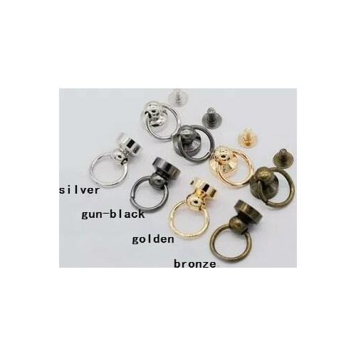 10pcs Copper Round Head Ring Spikes Punk Tire Studs Garment Rivets For Leather Craft Phone Case Diy Accessory Findings