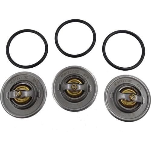 3Pcs Cooling system temperature control 87 degree thermostat 050 121 113 C For Audi A4 A6 TT VW Passat Golf Bora Polo 050121113H