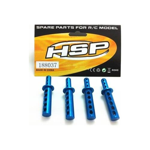 4pcs/lot HSP 188037 Aluminum Body Post Mounts 08047 1/10 Upgrade Parts For RC Model Monster Truck Himoto Redcat 94111 94188