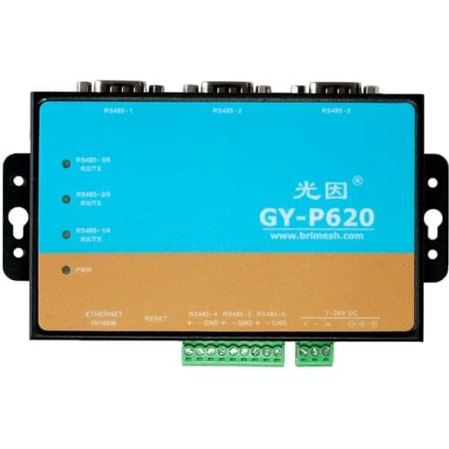 6-way fully isolated 485 serial server Modbus gateway Serial to Ethernet