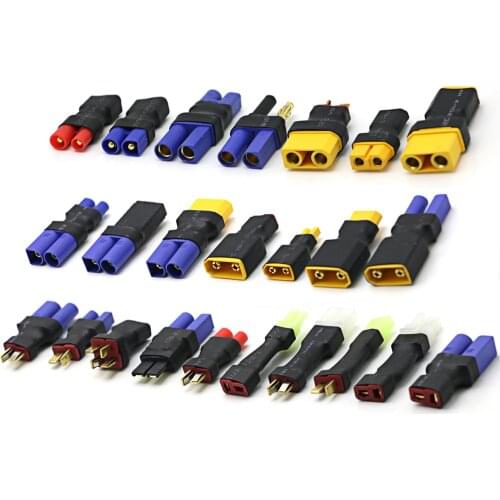 Adapter XT30 XT60 XT90 Traxxas T Plug Deans EC5 EC3 Female to Male HXT 4MM Connectors Plug RC Lipo Battery Control Parts DIY
