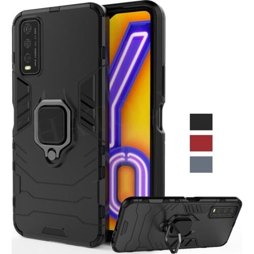 For Vivo Y20 Case Cover For Vivo Y20i Y51S Y30 Y50 Y70S Magnetic Ring Holder Silicone Armor Phone Bumper Back Case For Vivo Y20