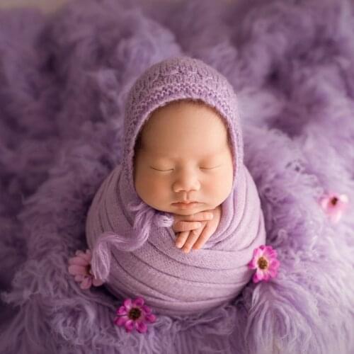 Newborn Stretch Wrap A Lovely Set Of Lace Hat Cap Baby Photography Prop Outfit New Born Knit Mohair Wrap And Bonnet Sets