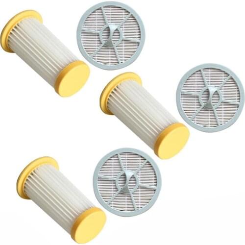 3X Vacuum Cleaner Parts HEPA Filter and 3X Round Air Outlet Filter for FC8260 FC8261 FC8262 FC8264