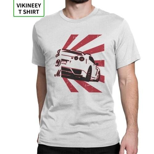 JDM T Shirts Japanese Car Sportcar Automotive T-Shirt Man Short Sleeve Funny Tees O Neck 100% Cotton Tops Plus Size
