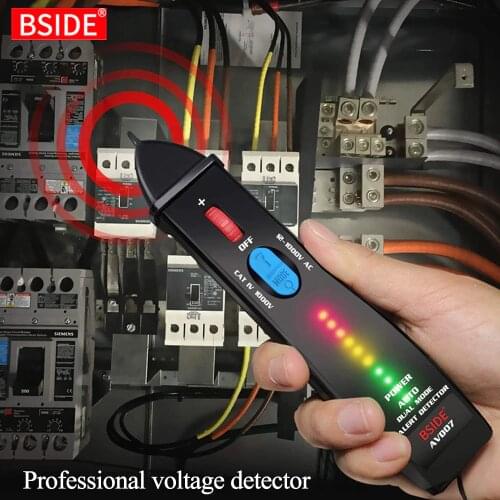 Non-contact Voltage Detector indicator BSIDE AVD07 Smart Electric Pen Tester Live/Neutral wire distinction Continuity check NCV