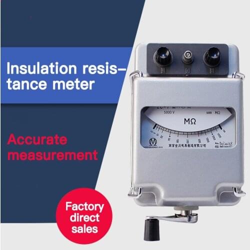 Hand-cranking Type Earth Resistance Tester Dial Scale Ground Resistance Meter Lightning Rod Measuring Instrument Tools