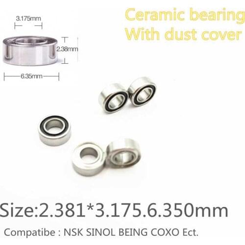 10pcs High Speed handpiece turbine ceramic dental bearings 3.175x6.35x2.38mm