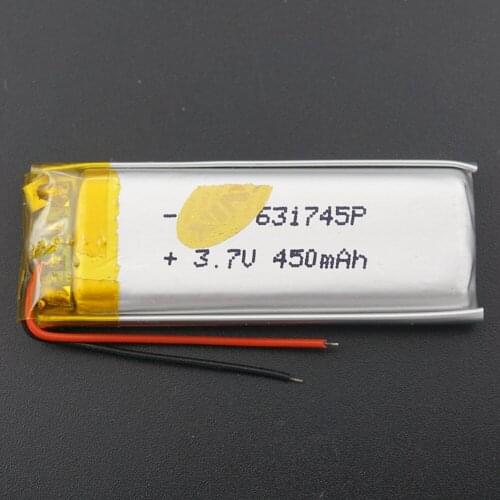 XINJ 3.7V 450 mAh Li lithium polymer battery li po Li ion cell 631745 For GPS Sat Nav E-book driving recorder bluetooth earphone