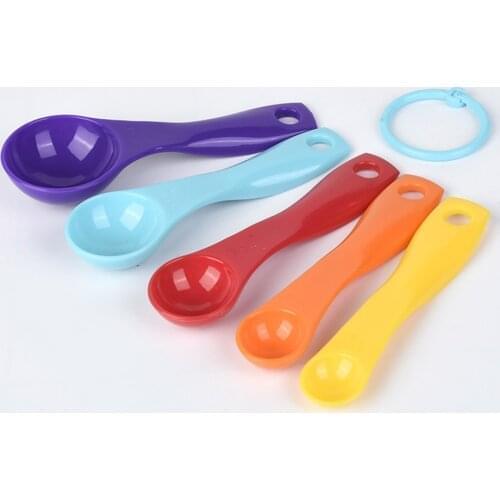 5pcs Plastic Measuring Cups 1ml 2.5ml 5ml 7.5ml 15ml Measuring Spoons Set for flour oil liquid