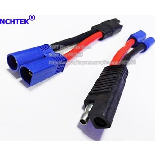 NCHTEK SAE to EC5 Male Plug Power Automotive Wire Adapter Connector Cable About 12CM/Free Shipping/10PCS