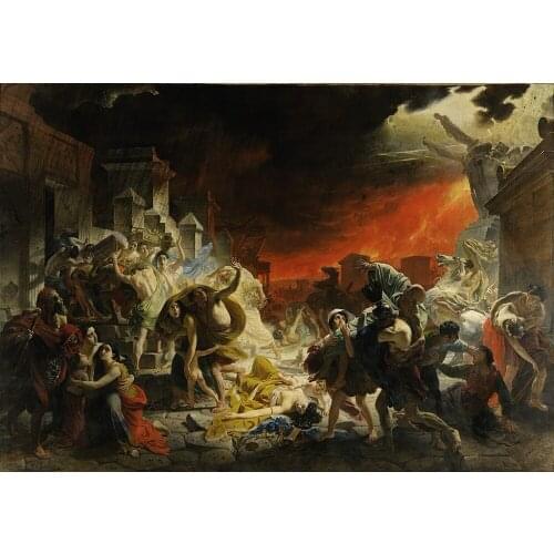 Wholesale painting # TOP Decorative art #Russian painter Karl Bryullov The Last Day of Pompeii Museum copy print art work