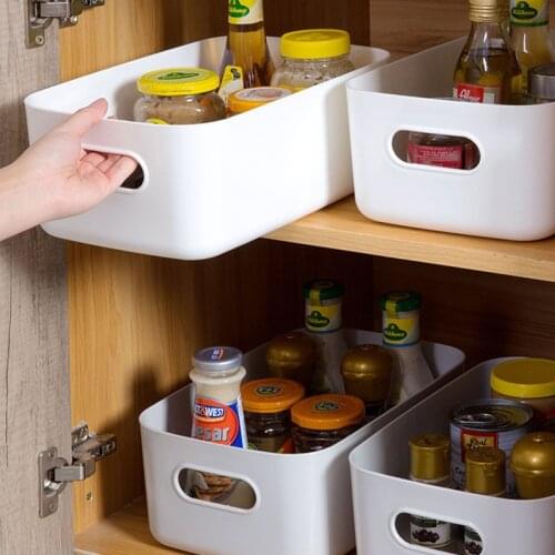 Plastic Storage Box Desktop Sundries Cosmetic Basket Make Up Jewelry Storage Case Sundries Table Container