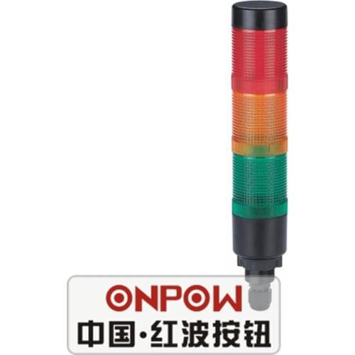 ONPOW 40mm Industrial Warning Light 3 Layers Red Yellow Green Continous LED Light Indicator Signal Tower (HBJD-40D/3/RYG/A)