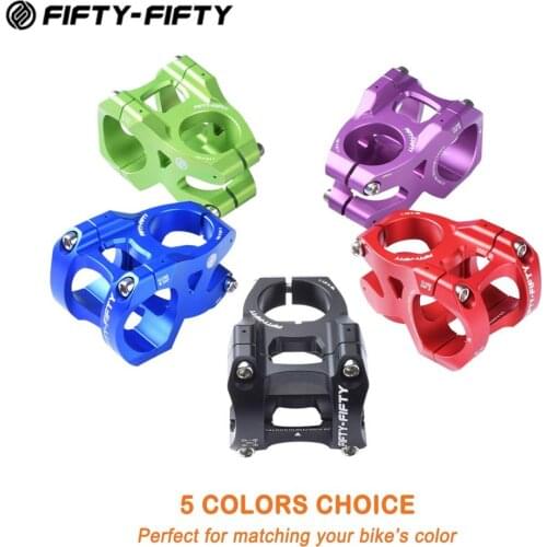 FIFTY-FIFTY Aluminum Alloy Mountain Bike Stem For 1-1/8 Steer Tube 31.8mm Handlebar 35mm/50mm Cycling Parts