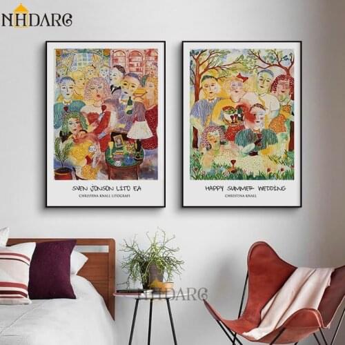Happy Summer Wedding Lovely Characters Posters And Prints Wall Art Canvas Painting Pictures For Living Room Home Decor