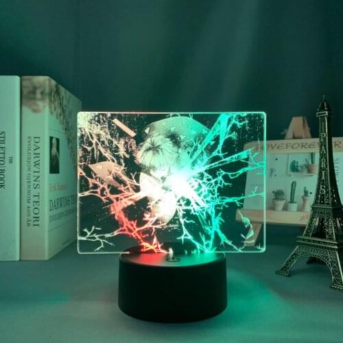 Led Lamp Dual Color Anime Demon Slayer for Room Decor Birthday Gift Manga Kimetsu No Yaiba Two Tone Led Light Zenitsu Agatsuma