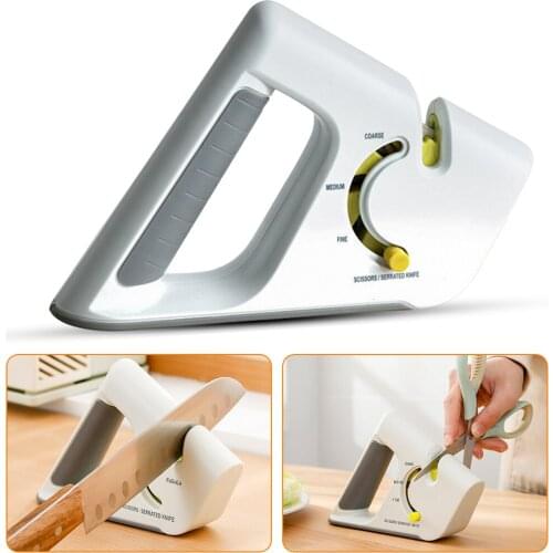 Knife Sharpener 4 Stages Professional Whetstone Kitchen Sharpening Stone Tungsten Diamond 1Pcs/ 1Set Grinder Chef Accessories