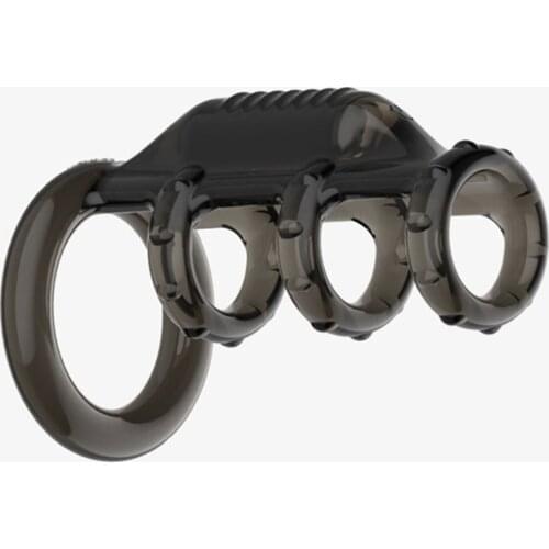 TPE material vibrating penis ring for couples to increase the interest of male delayed ejaculation ring adult sex toys