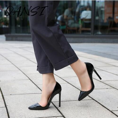 Patent Leather Solid Color Womens High Heels Point Toe High Heel Party Shoes Candy Color Stiletto Women Pumps Plus Size Pumps