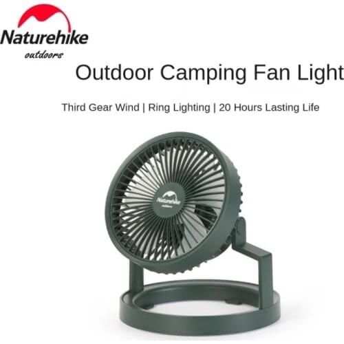 Naturehike Outdoor Camping Lighting Fan Lamp USB Charging Lamp Portable Tent Lamp Multifunctional Camping Accessories Equipment