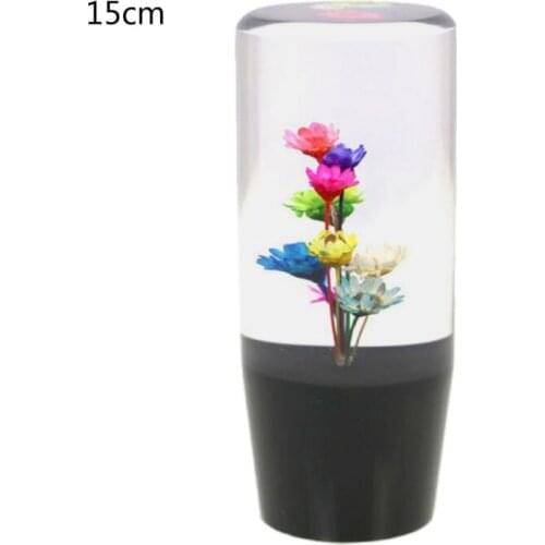 Racing Universal Car Shift Knob Head Real Flower for Manual Transmission Automatic Vehicles Gear Shifter with Converters T21E