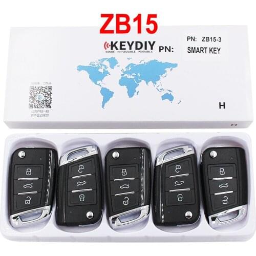 5PCS,KEYDIY Universal Smart Key ZB15 for KD-X2 Car Key Remote Fit More than 2000 Models