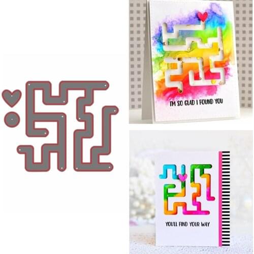 Magical Heart Maze Shape Metal Cutting Dies For DIY Scrapbooking Crafts Paper Cards Decoration Making Template 2019 Hot Sell