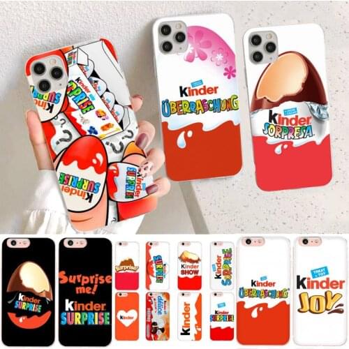 YNDFCNB New Trolly egg KINDER JOY Surprise Phone Case for iPhone 11 12 pro XS MAX 8 7 6 6S Plus X 5S SE 2020 XR case